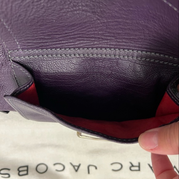 Marc Jacobs Elise Handbag 100% Calf Leather in Amethyst. - Picture 2 of 9